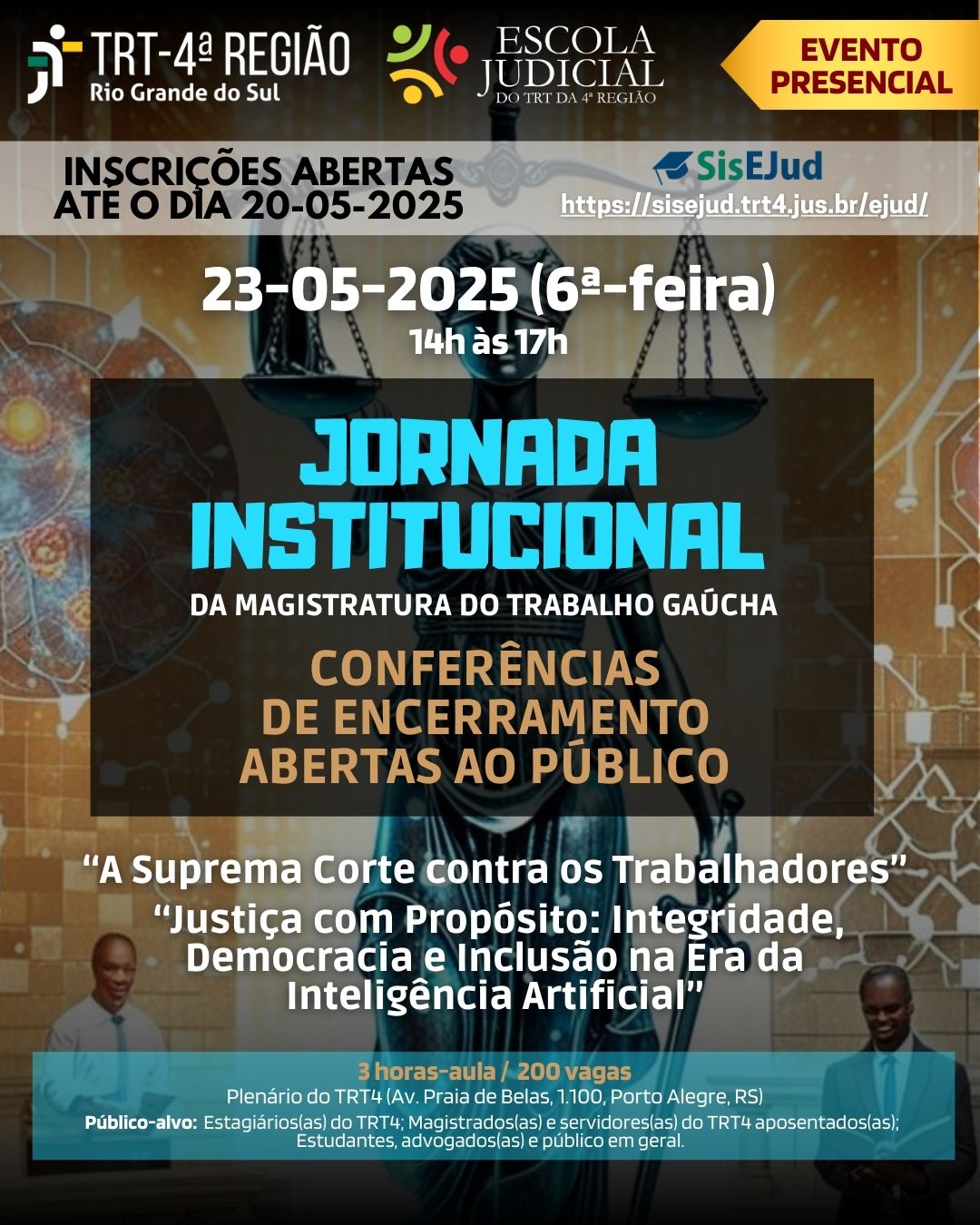 Arte da Jornada com o nome e as informações gerais do evento.