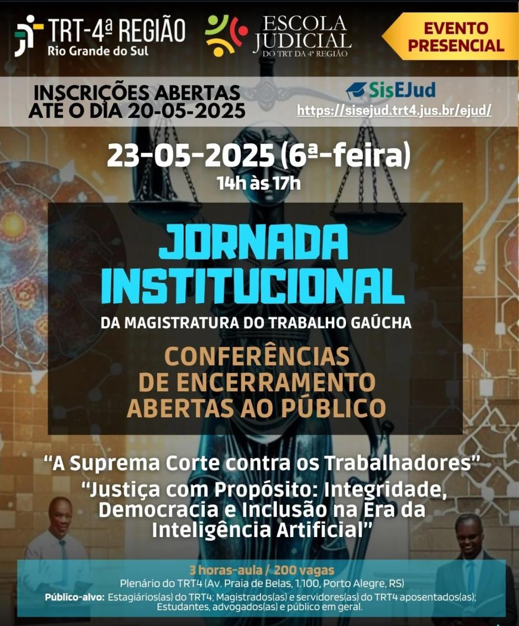 Arte da Jornada com o nome e as informações gerais do evento