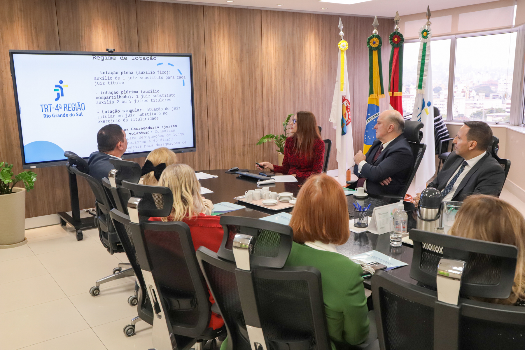 Apresentação do regime de lotação dos juízes