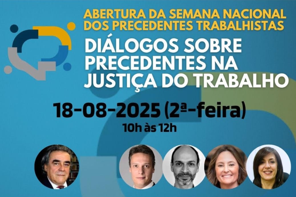 Cartaz com informações sobre o evento e fotos dos participantes.