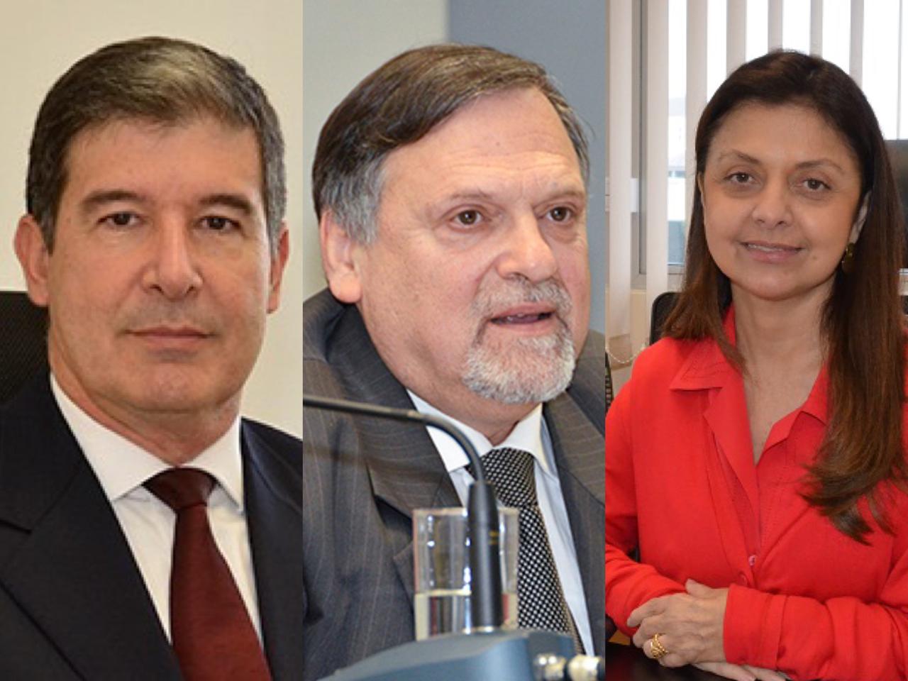 A foto mostra os juízes Zontta, Edson e Anita.