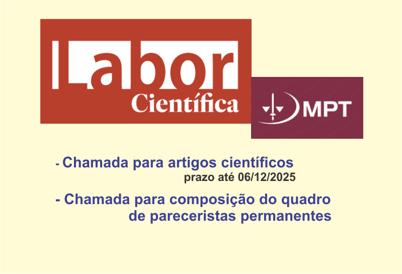 Publicação, destinada à veiculação, em meio virtual, de artigos jurídicos de integrantes do MPT, de outras carreiras jurídicas, da advocacia pública e privada, da academia e de jornalistas