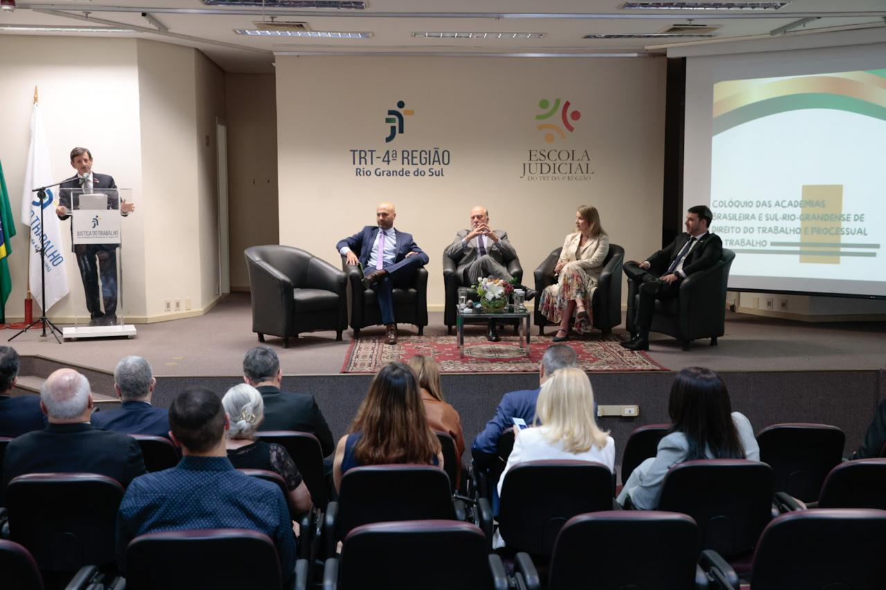 Evento realizado pelas Academias Brasileira (ABDT) e Sul-Rio-Grandense (ASRDT) de Direito do Trabalho e Processual do Trabalho