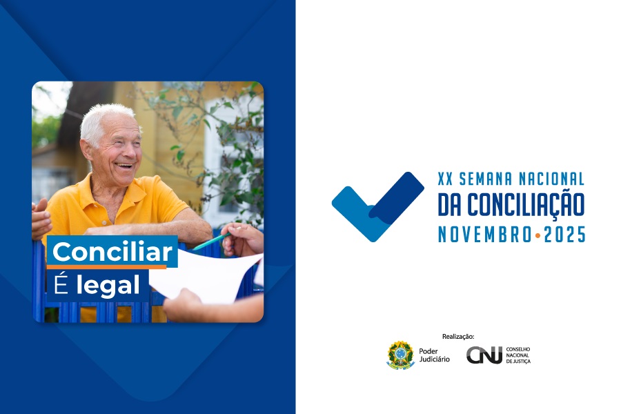 Arte de divulgação da Semana da Conciliação