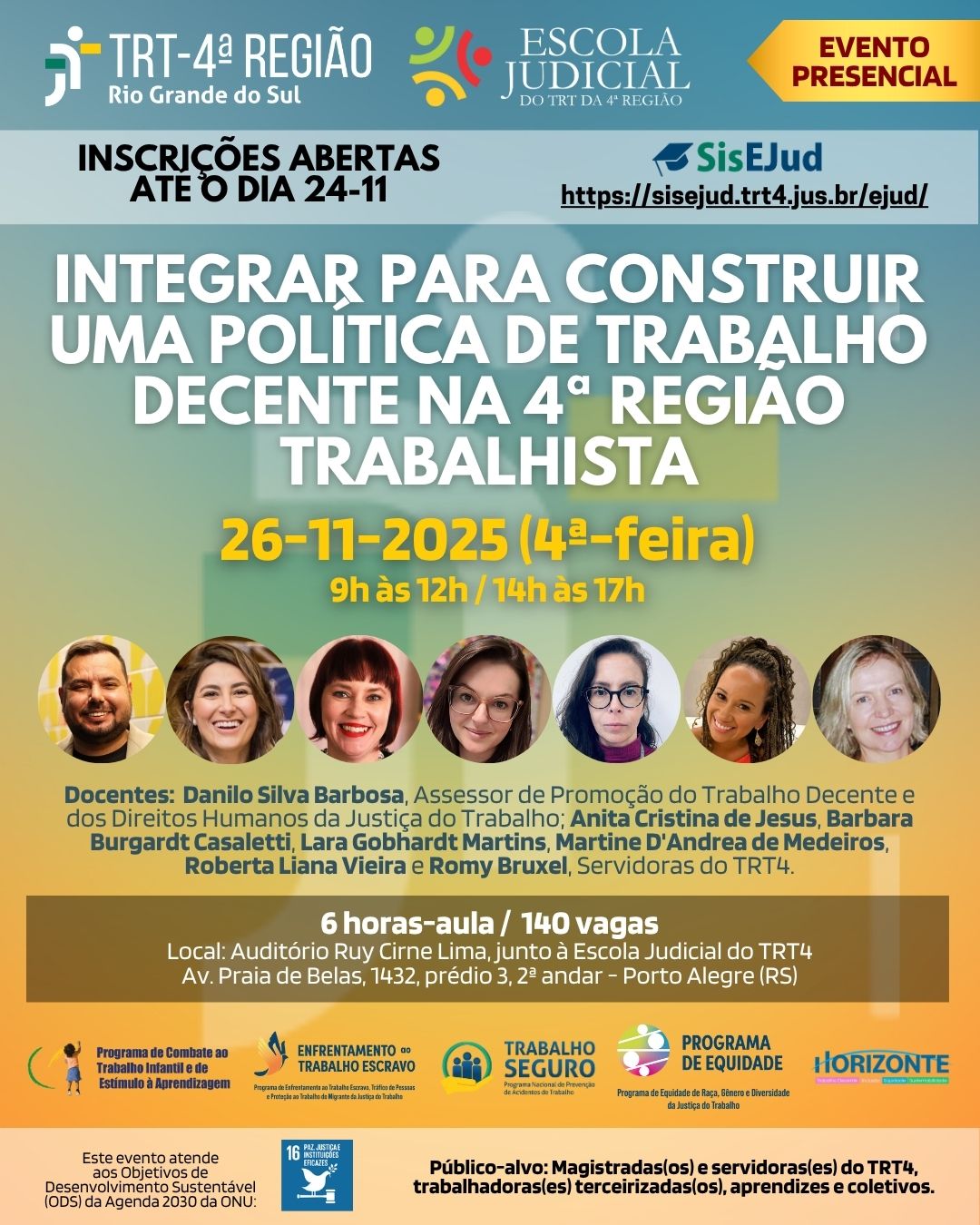 Card de divulgação do evento, onde constam as principais informações que constam na notícia.