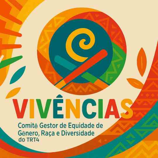 Logo do projeto Vivências, com arte em diversas cores 