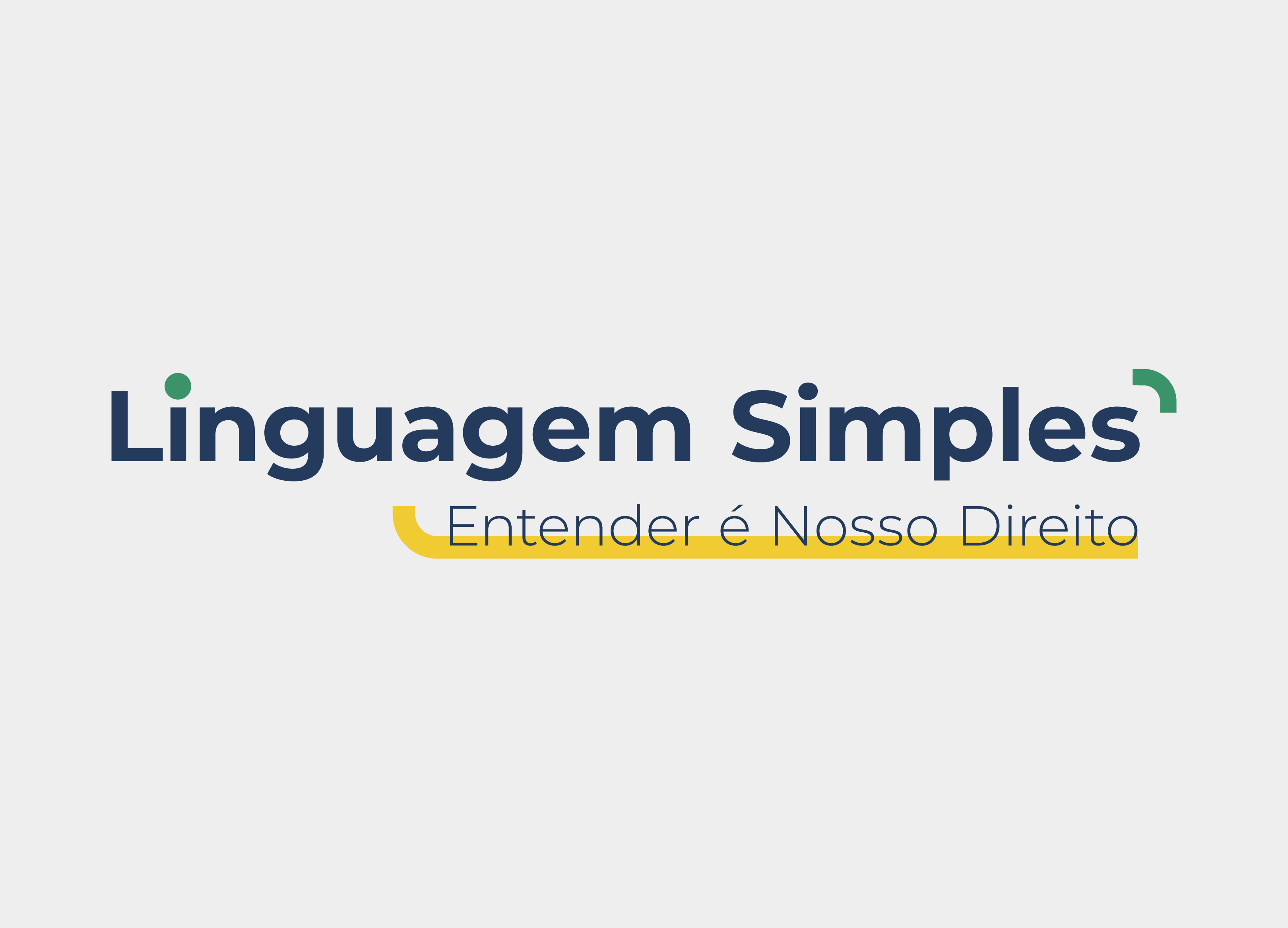 Arte com os dizeres Linguagem Simples - Entender é nosso direito