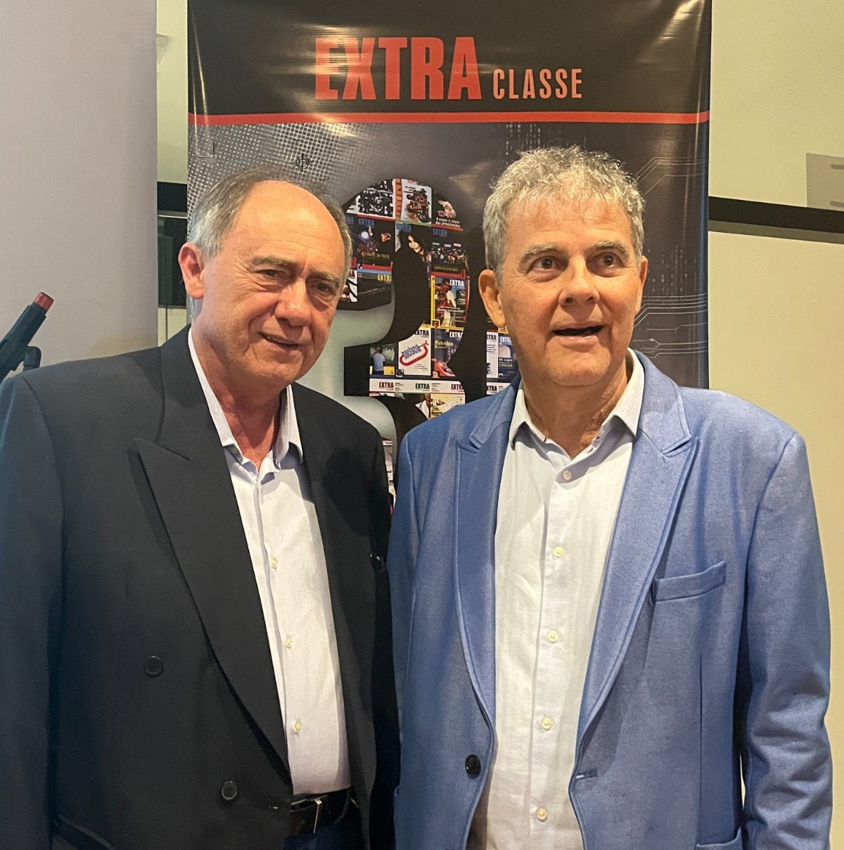 Diretor de Comunicação do Sinpro/RS, Marcos Fuhr e o desembargador Ricardo Carvalho Fraga