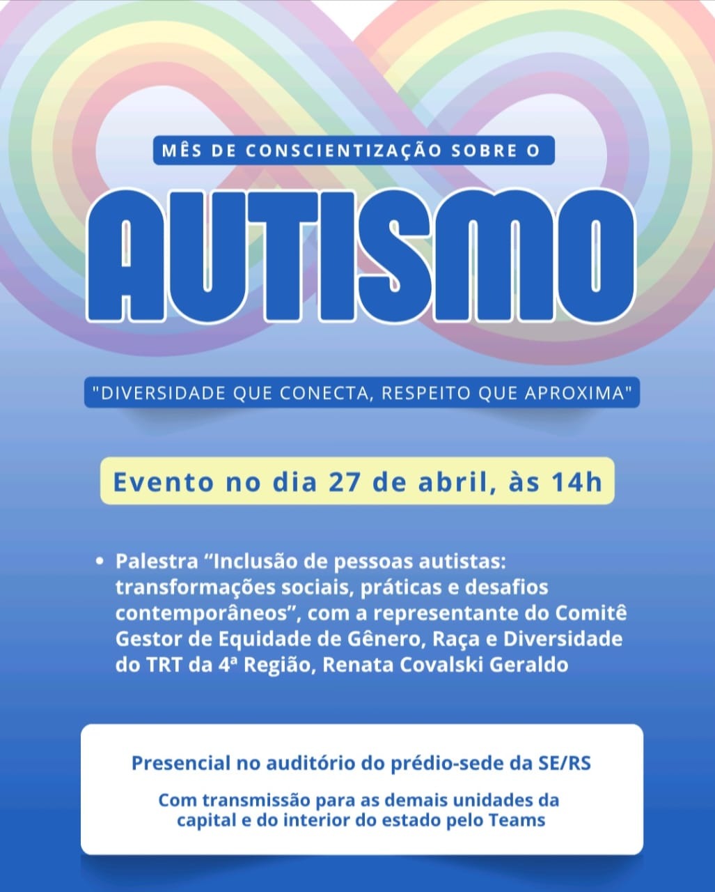Arte de cartaz com as informações do evento.