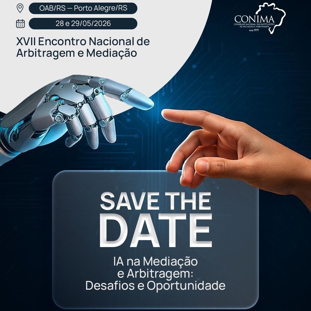 A imagem é um material de divulgação do evento, com a data e os dizeres em inglês "Save the date"