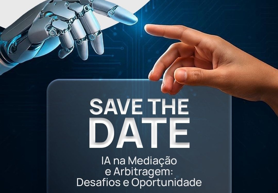 A imagem é um material de divulgação do evento, com a data e os dizeres em inglês "Save the date".