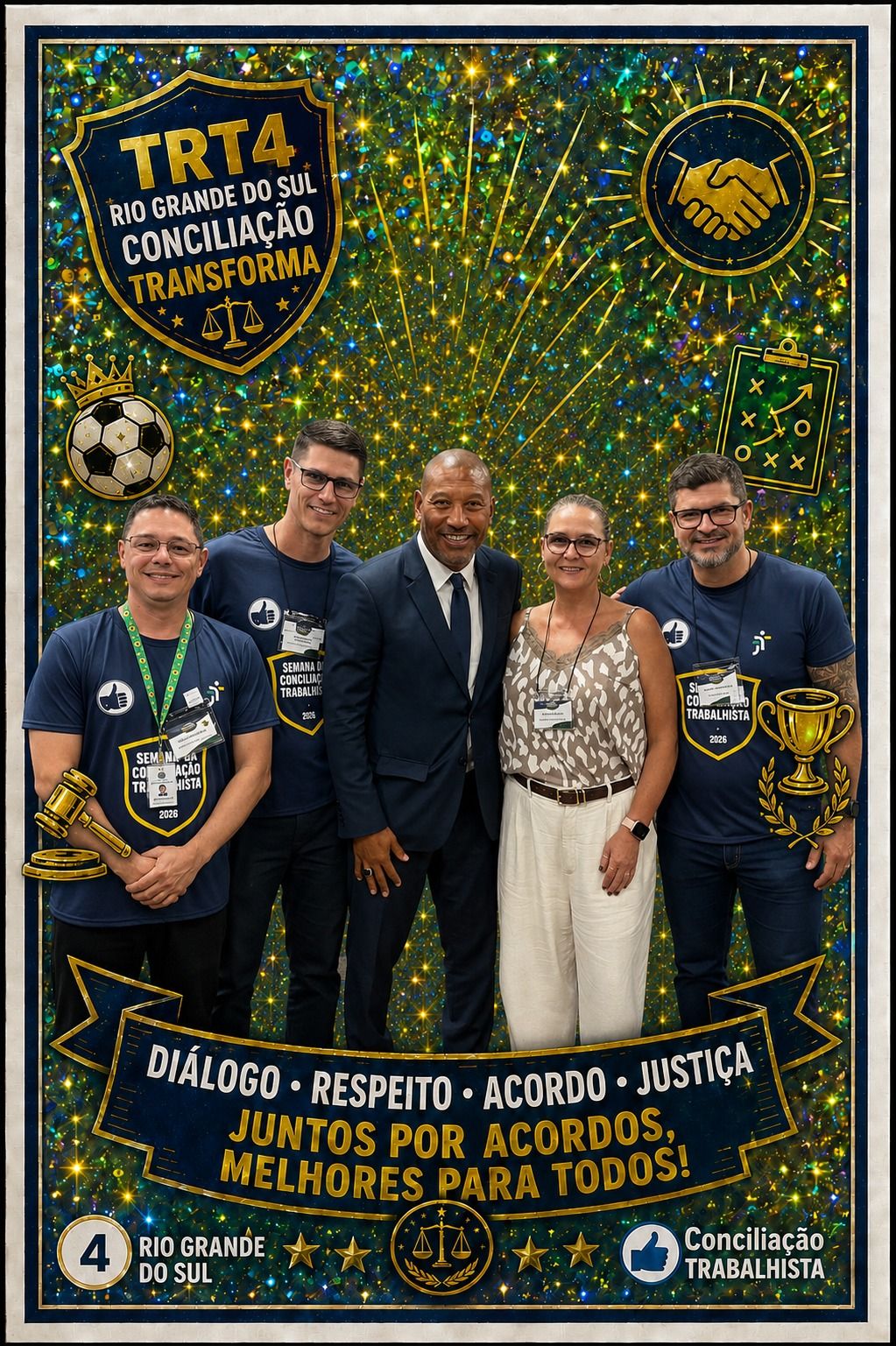 João Carlos, Marcos Bitencourt, Mauro    Silva, Adriana Rizzolli e Vinicius Leite.
