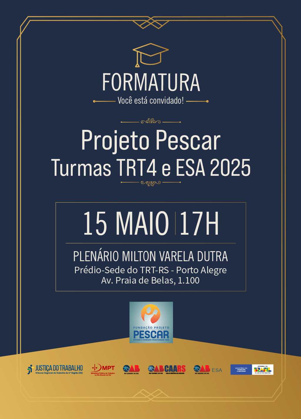 convite formatura do pescar