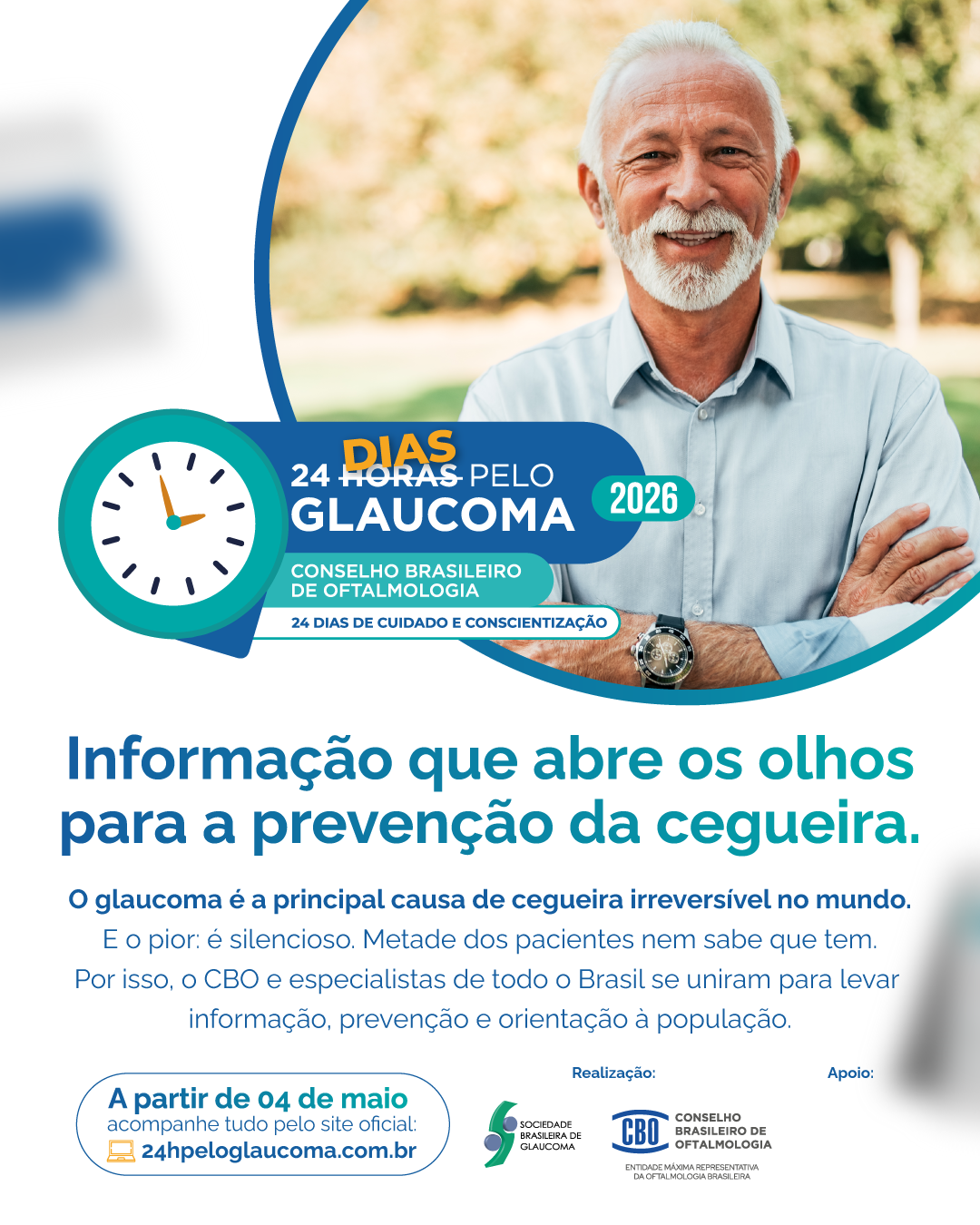 card de divulgação campanha "24 dias pelo Glaucoma"