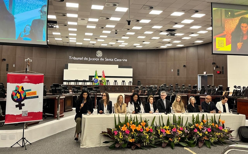 Mesa de abertura do seminário. Tânia é a quarta da esquerda pra direita