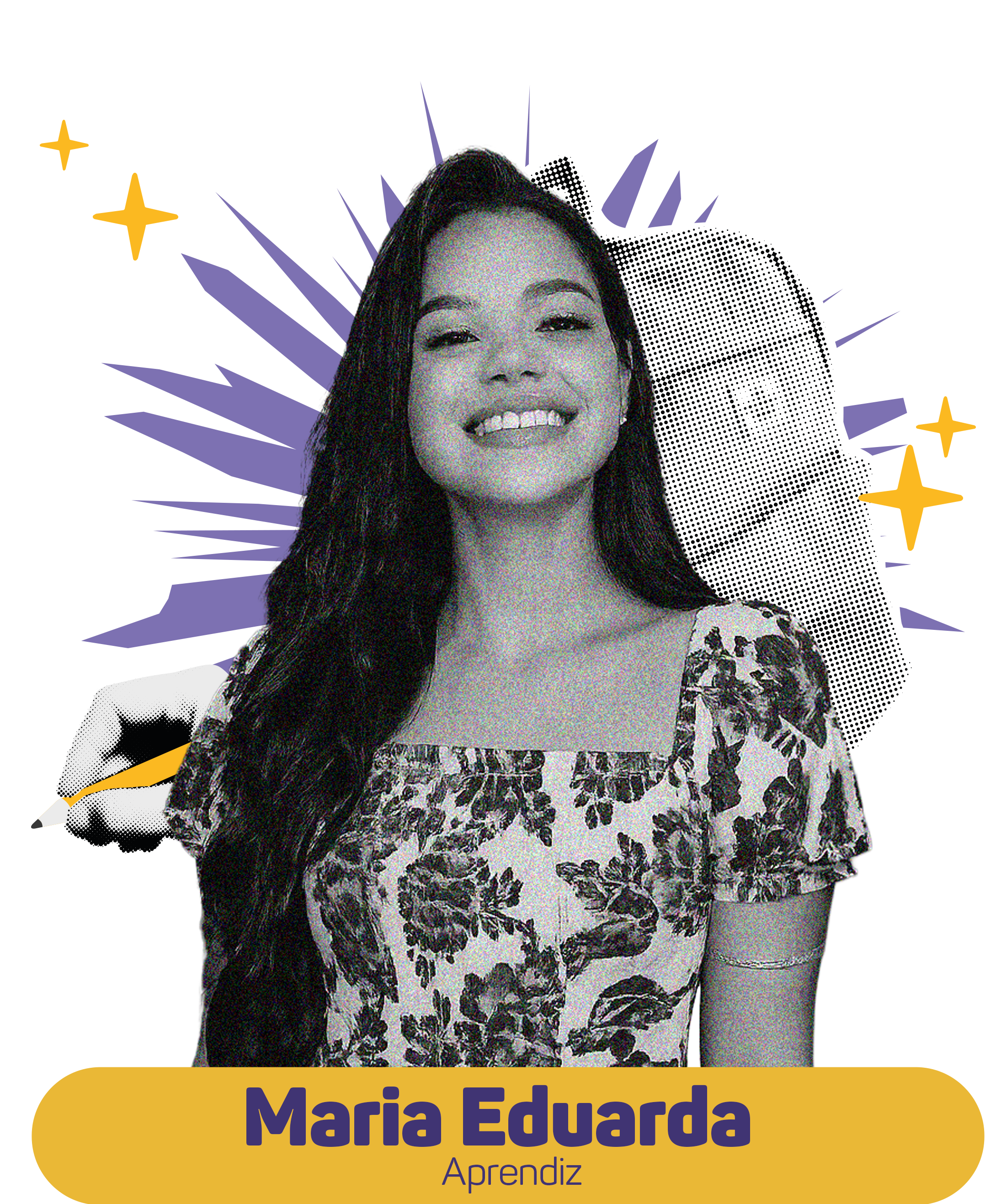Foto da aprendiz Maria Eduarda Oliveira.