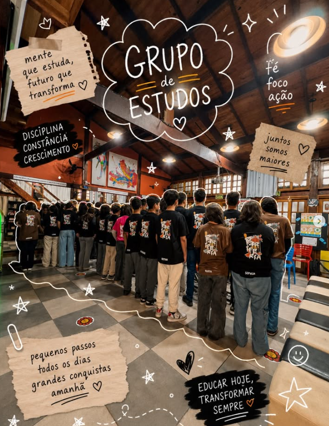 Grupo de estudos alunos de costas