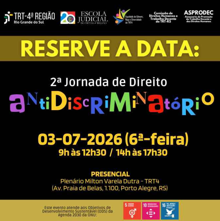 Card da 2ª Jornada de Direito Antidiscriminatório.