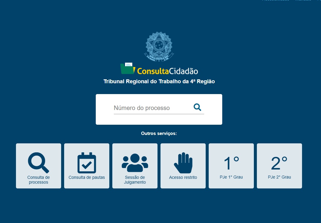 Tela da Consulta Cidadão