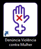 Ícone com a arte de uma mão em sinal de pare sobre o símbolo do gênero feminio e um X em vermelho.