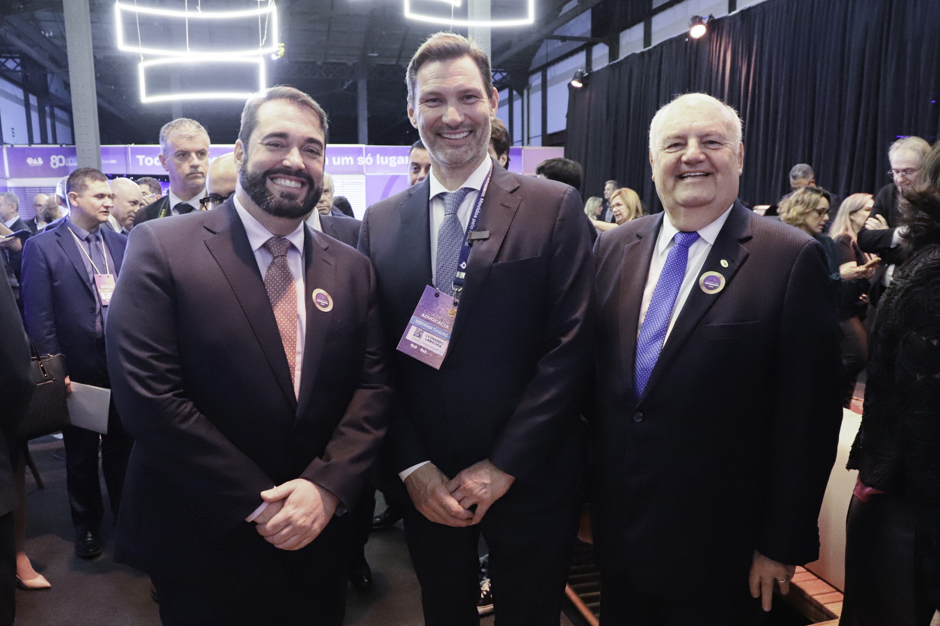 Alexandre Cruz, Leonardo Lamachia e Luiz Antonio Colussi