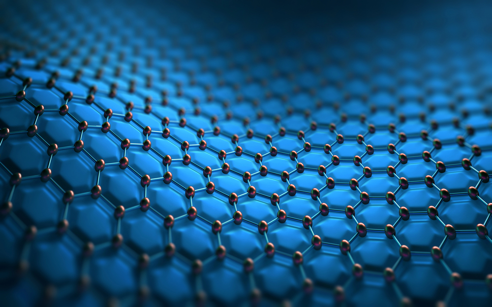 Foto ilustrativa de uma estrutura hexagonal abstrata, para representar nanotecnologia