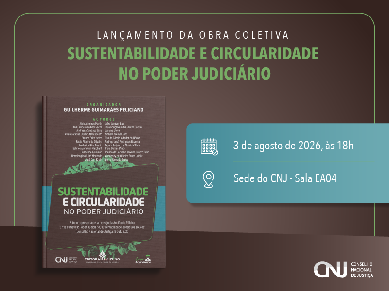 card de divulgação do lançamento, com a capa do livro e as informações do evento
