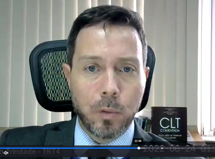Captura de tela da mediação com juiz auxiliar Rodrigo Trindade.