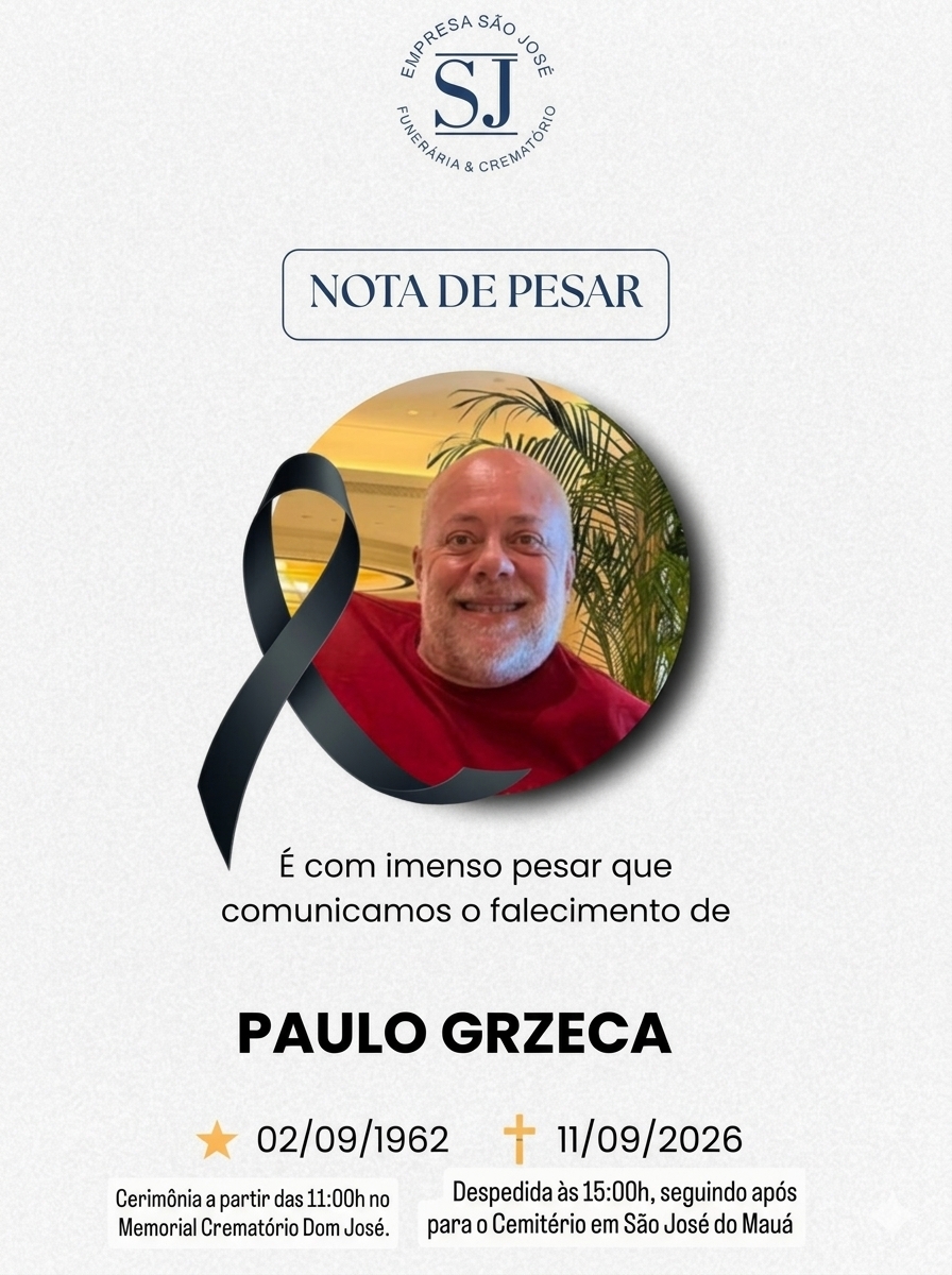 Card com a foto de Paulinho e as informações sobre a despedida.
