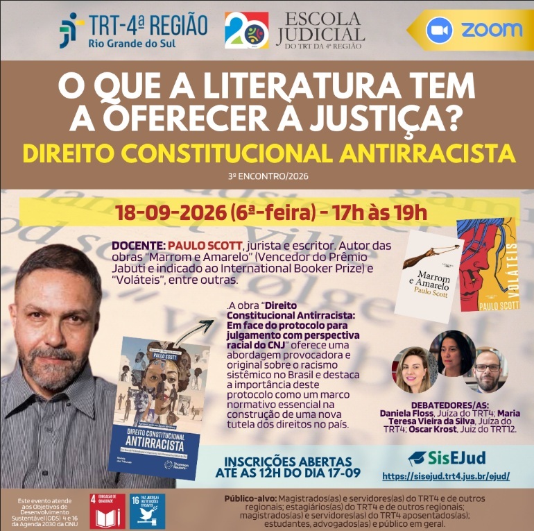 arte com informações sobre o evento