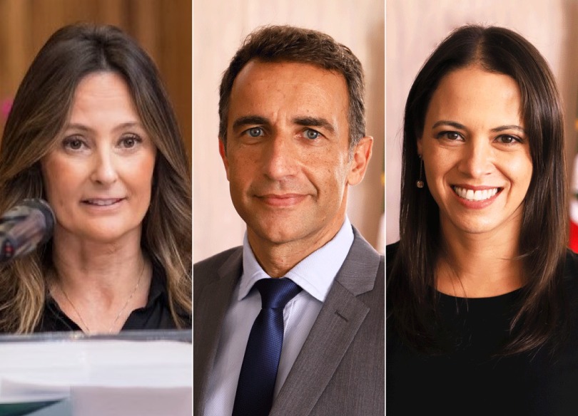 retratos dos três indicados
