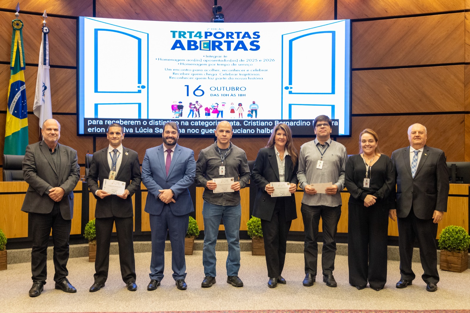 foto posada de entrega a homenageados(as)