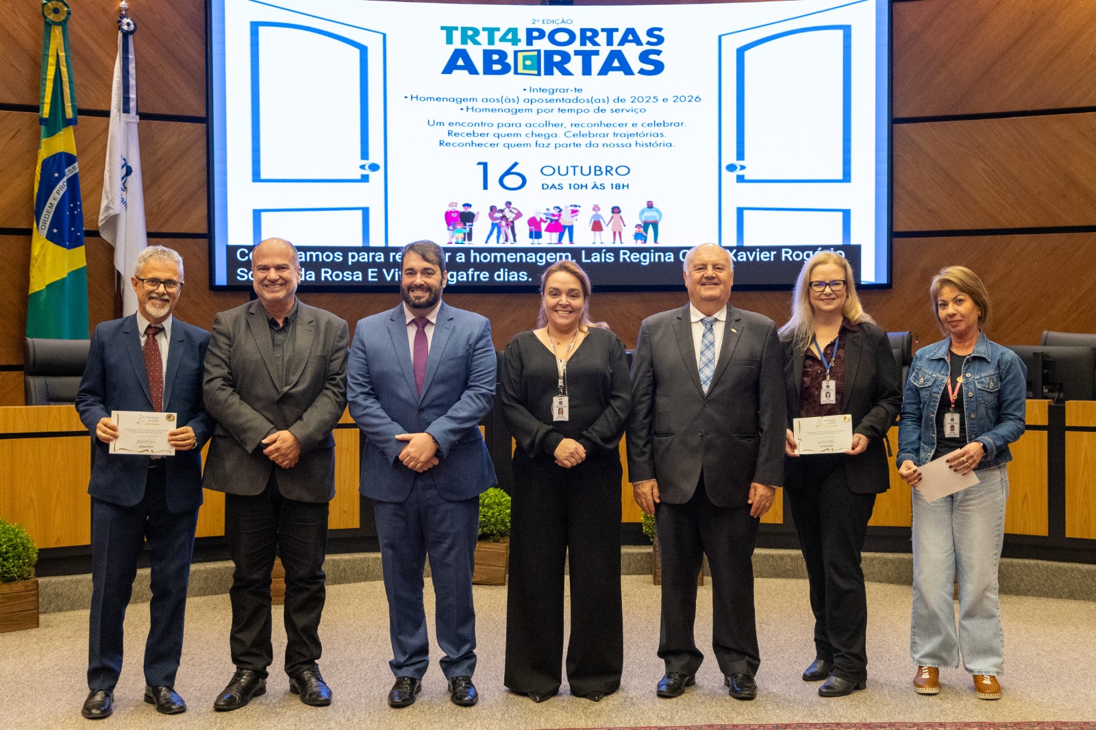 foto posada de entrega a homenageados(as)