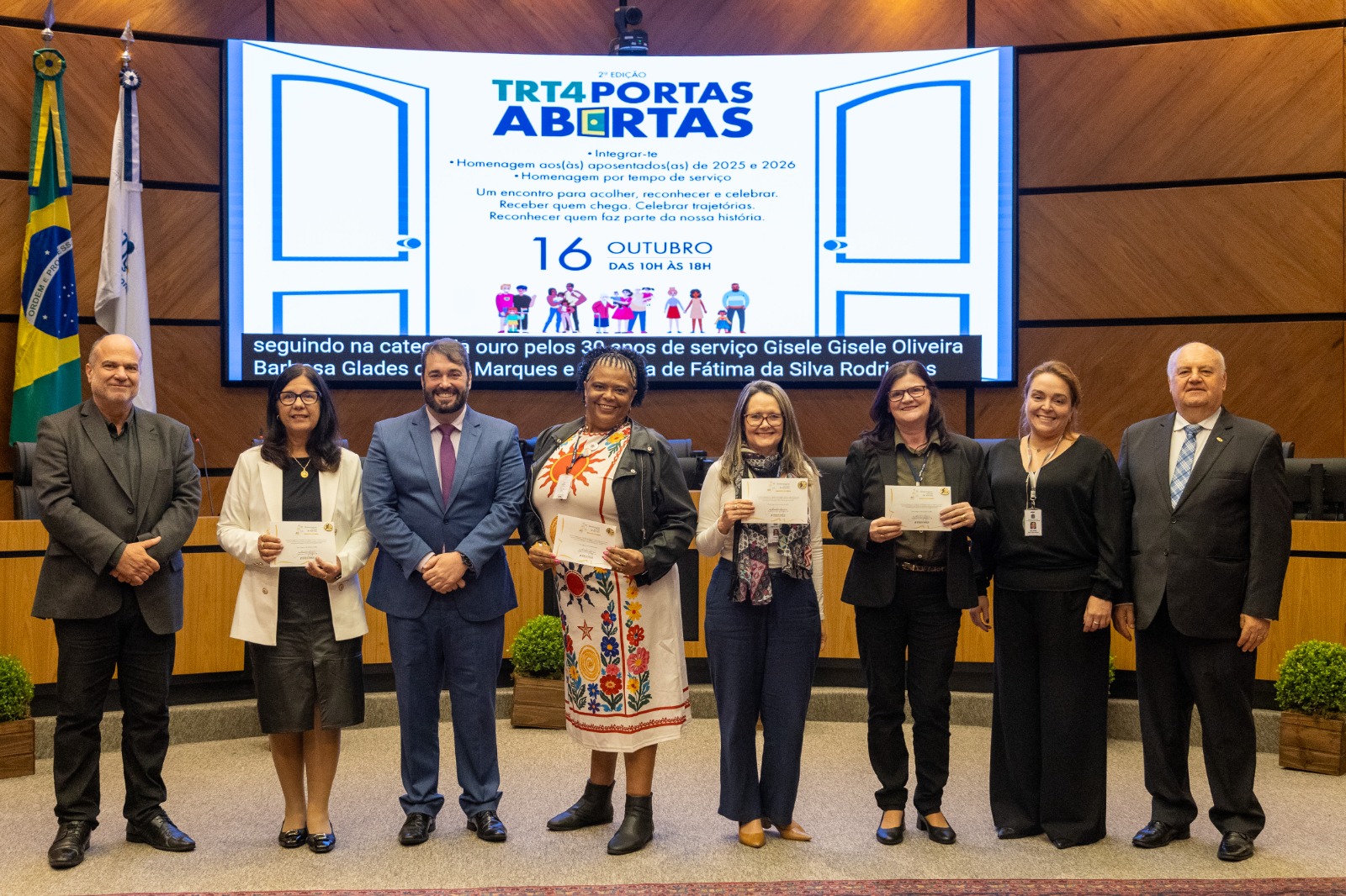 foto posada de entrega a homenageados(as)
