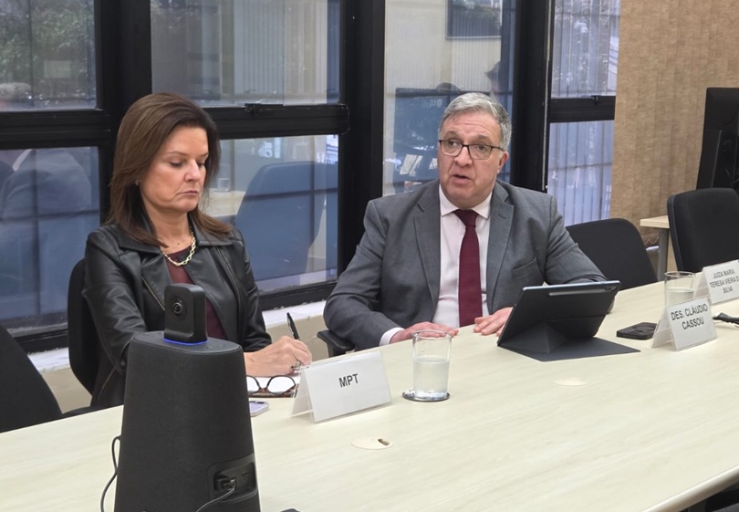 Procuradora Maria Cristina e desembargador Cassou