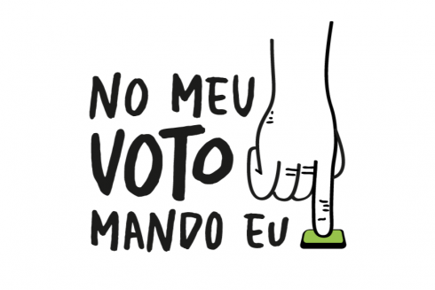 Arte da campanha "no Meu Voto mando eu"