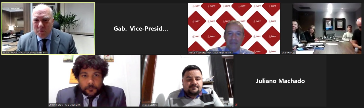 Print screen da audiência telepresencial