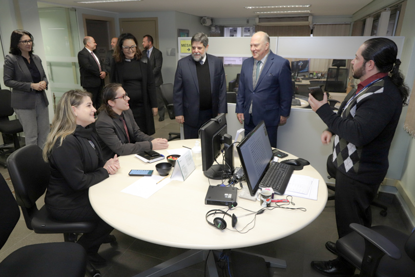 Visita ao Cejusc do 1º grau de Porto Alegre