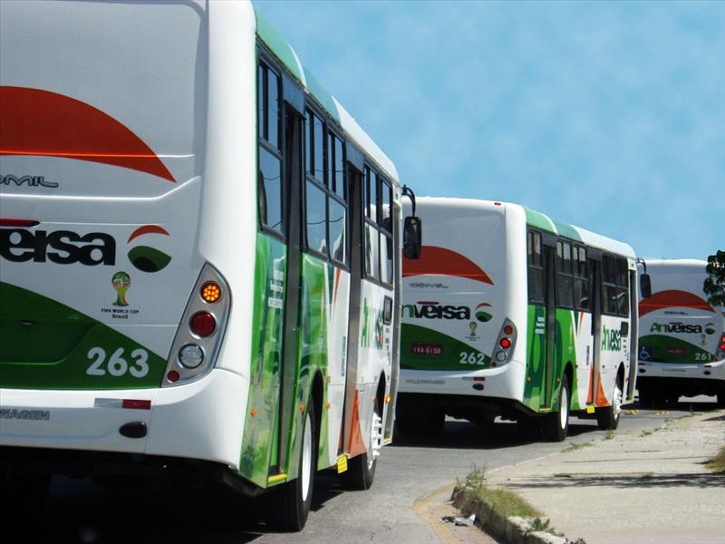Ônibus da empresa Anversa, de Bagé