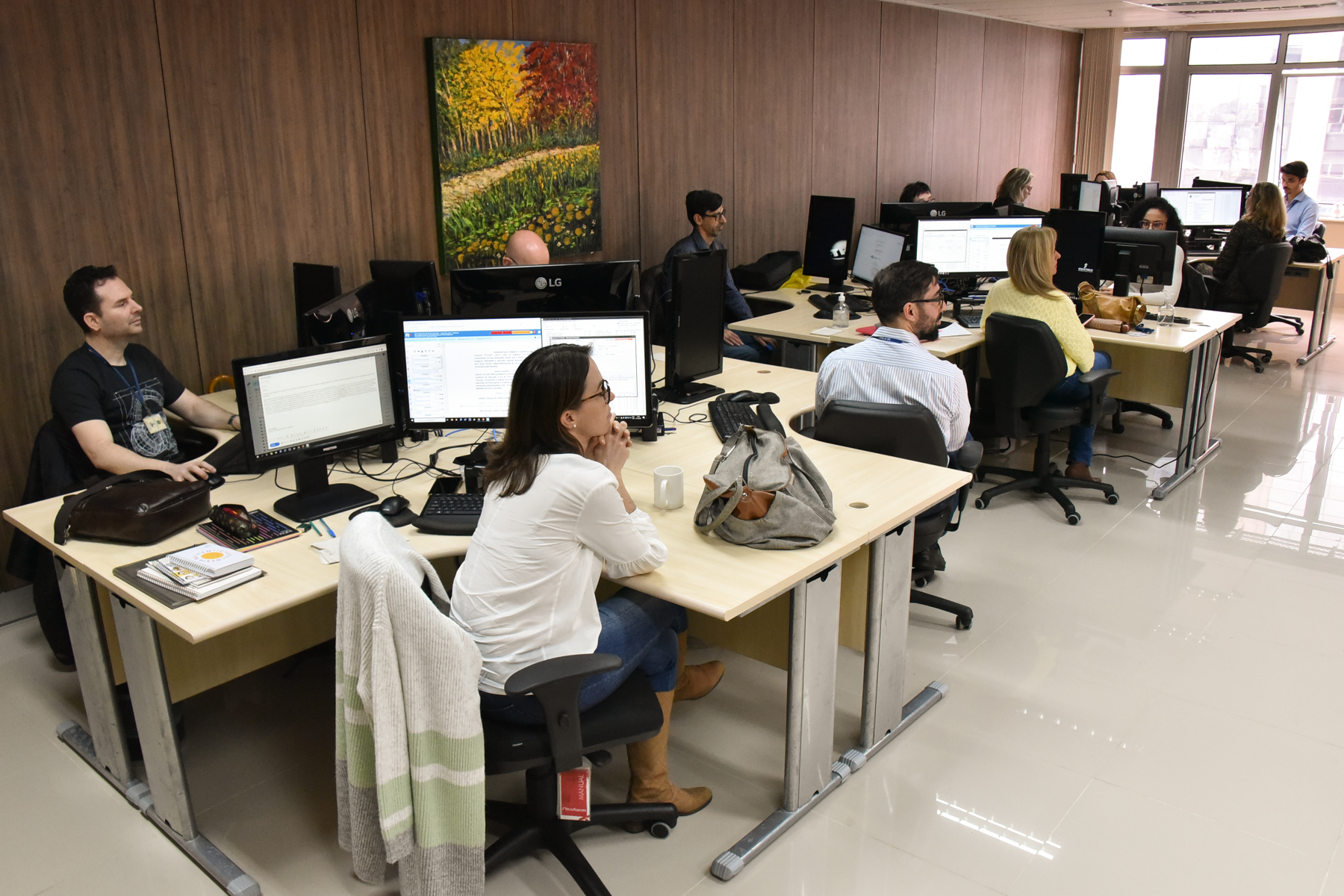 Parte da equipe da SRR. Trabalho dos servidores foi elogiado.