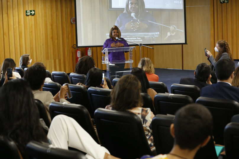 Simone Diniz, durante sua fala na abertura do evento