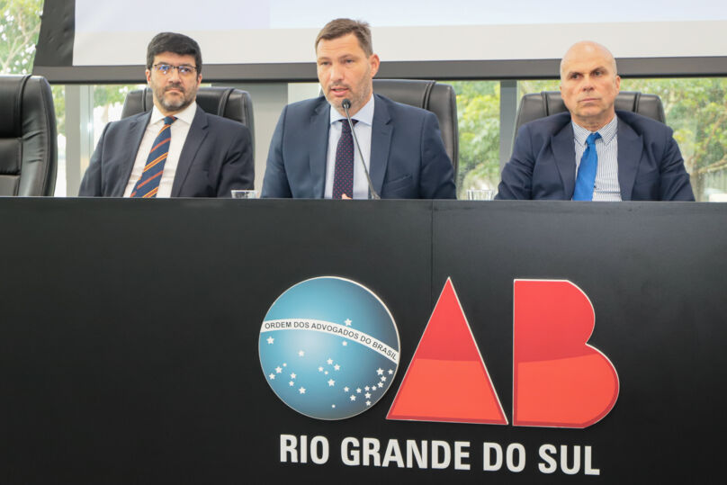 Francisco Rossal, Leonardo Lamachia e Eduardo Barbosa