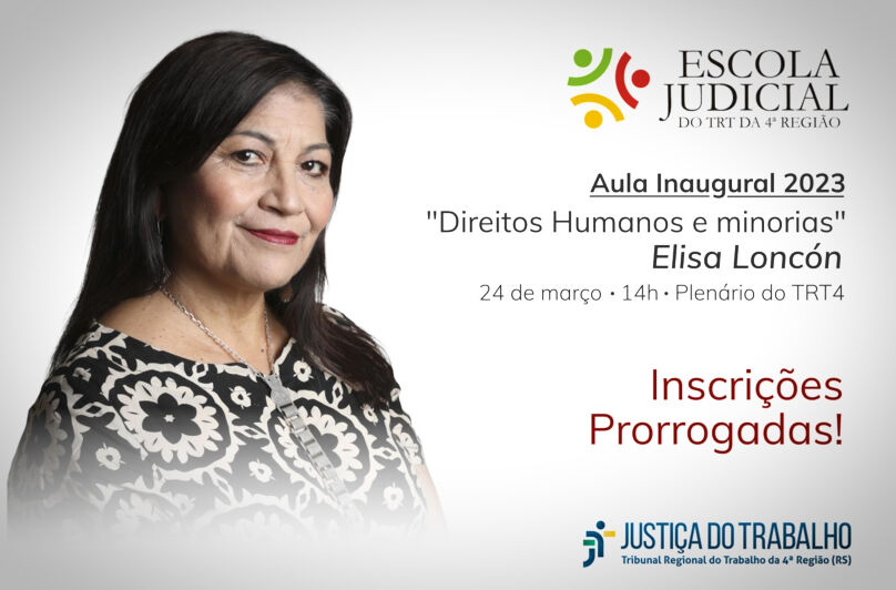 Arte com a imagem da palestrante e informações sobre o evento que estão reproduzidas no texto da matéria.