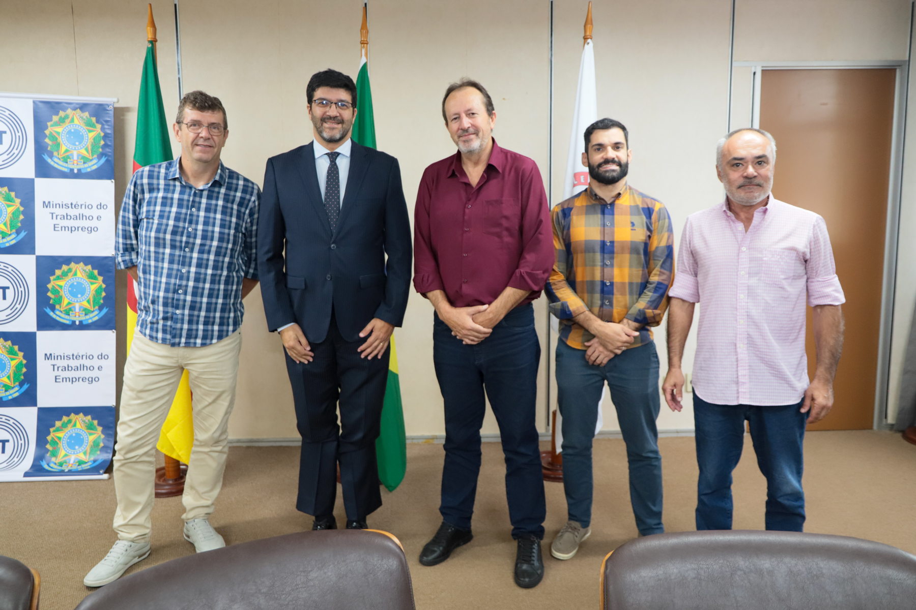 Sergio Garcia, Francisco Rossal, Claudir Nespolo, Gerson Pinto e Henrique Mandagará