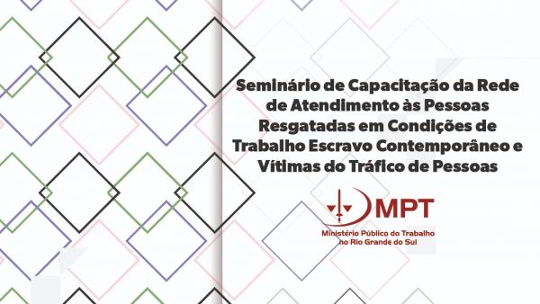 Arte com informações sobre o seminário