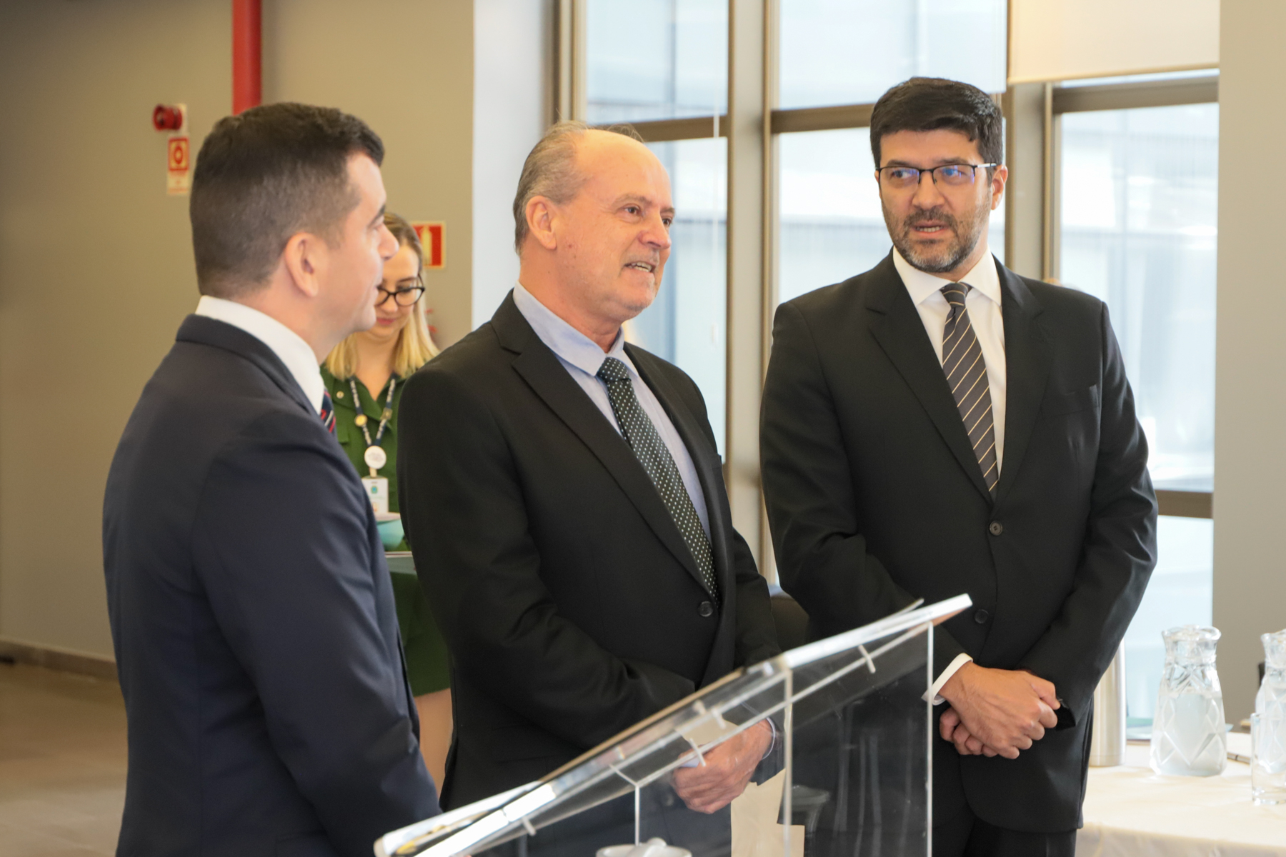 Tenente-Coronel Araújo, Delegado Guerreiro e Des. Rossal.