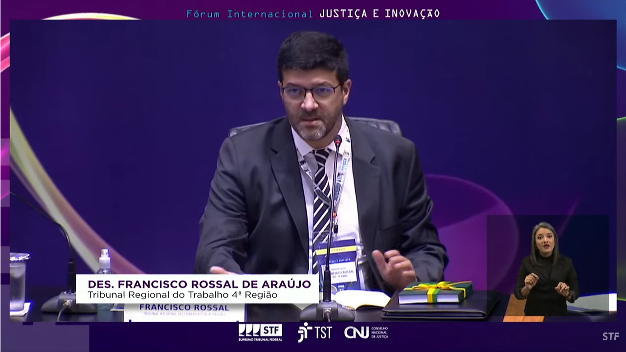Des. Francisco Rossal (tela da transmissão do Youtube)