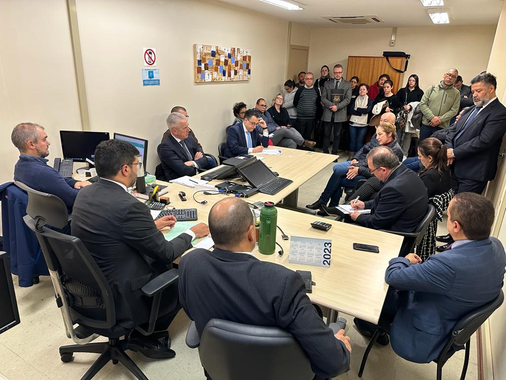 Audiência de mediação no Foro Trabalhista de Caxias do Sul