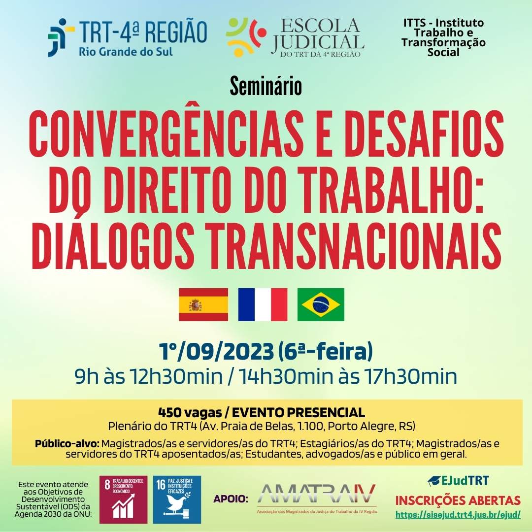 Card para o Seminário. Estão escritas as informações sobre o evento que constam no texto da matéria.