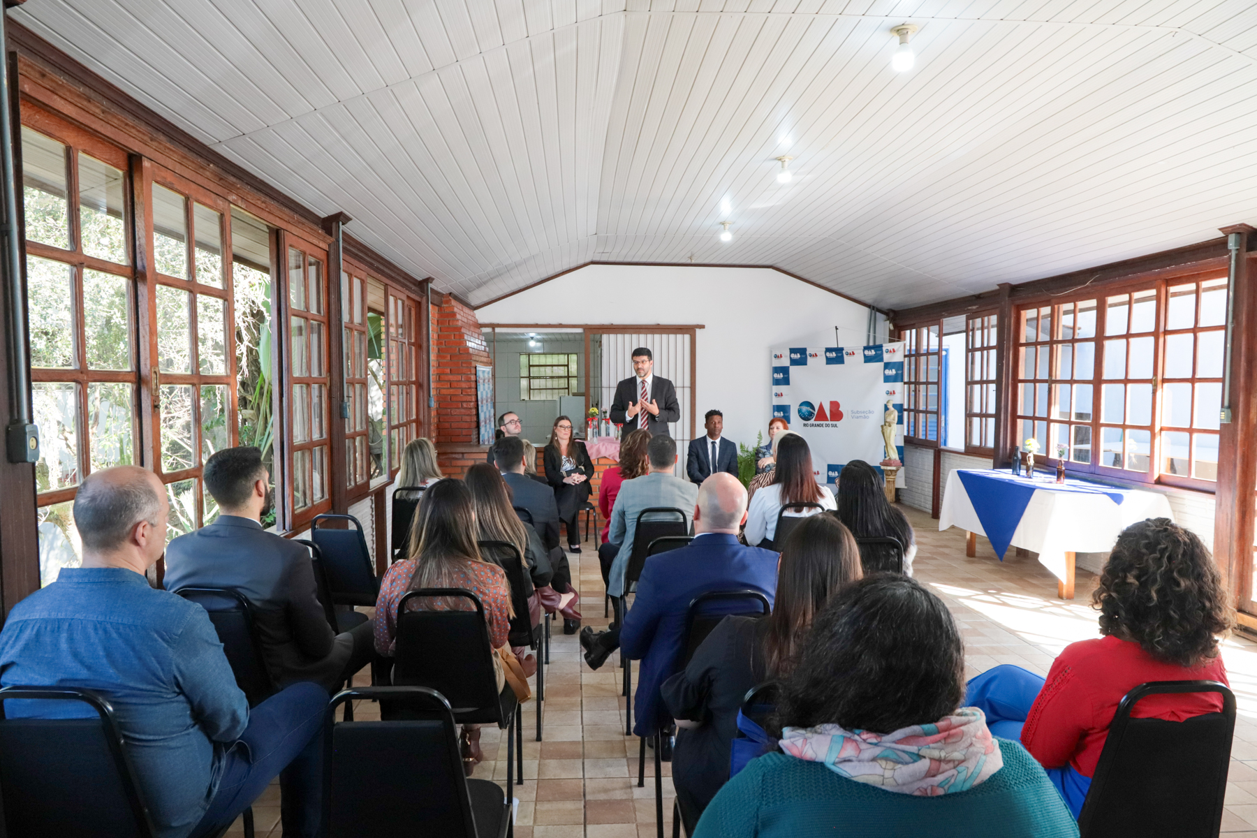 Rossal palestrando na OAB